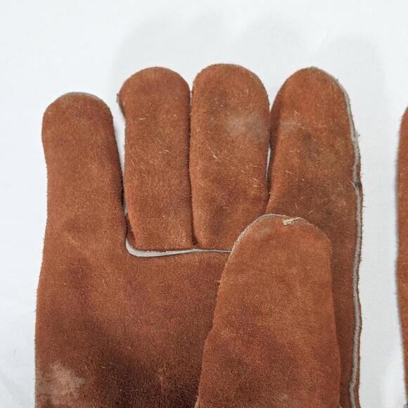 Leather Safety Genuine Cowhide Work Welding Gloves Ranch Worker - Picture 2 of 9